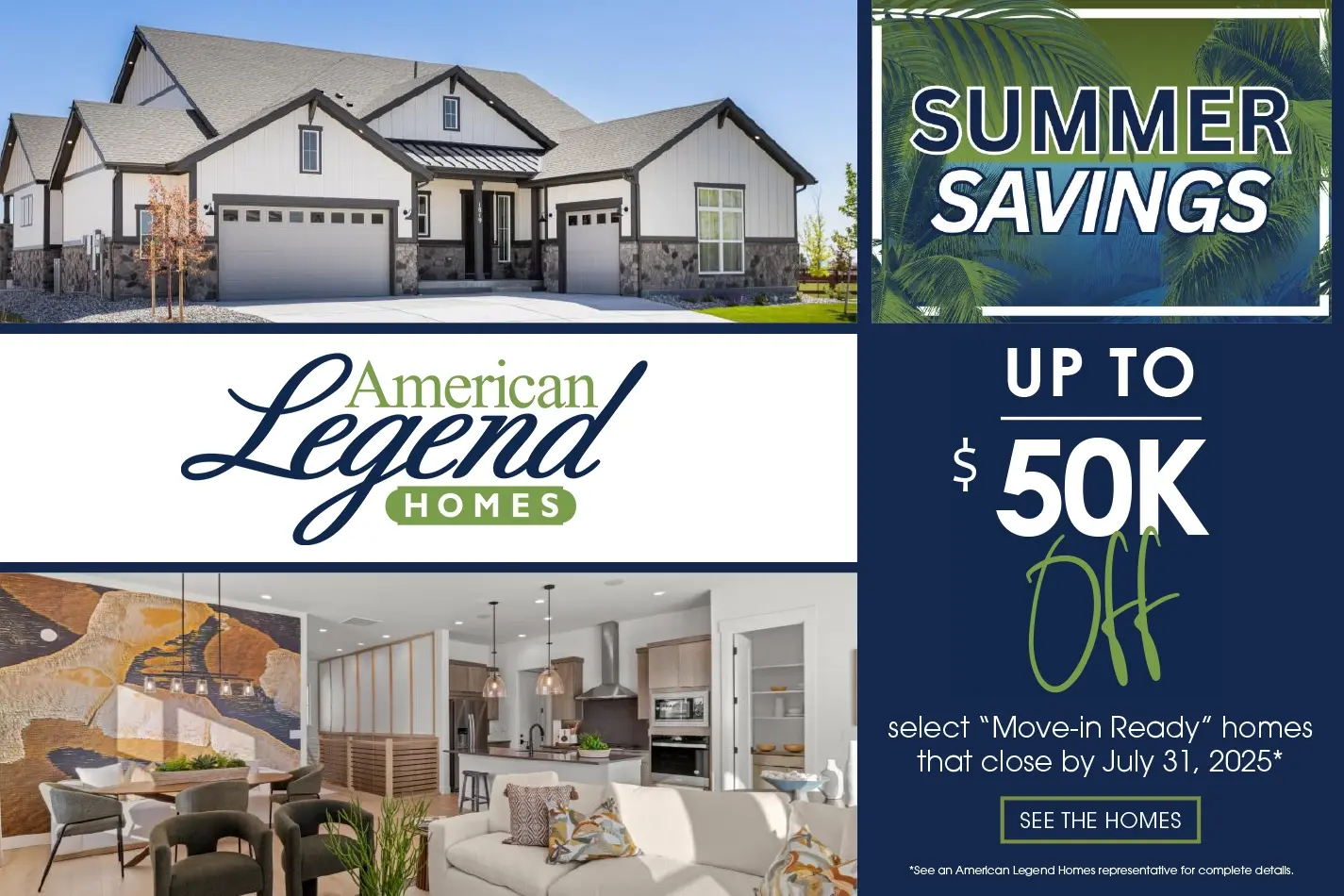 American Legend Homes – Summer Savings